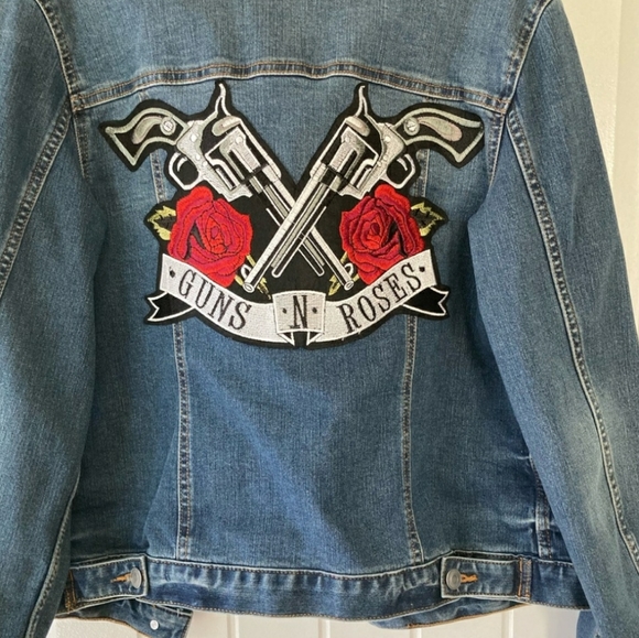 Time and Tru Jackets & Blazers - EUC Guns N Roses jean jacket size 12-14